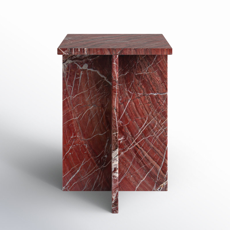 Red marble side table hotsell